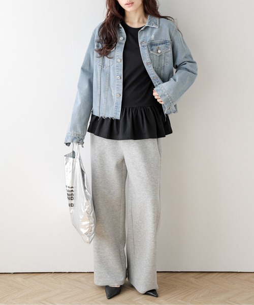 La-gemme(ラジェム)の「裾フリル カットソー(Tシャツ/カットソー・レディース・ブラック/ホワイト・フリー)」の19枚目の写真