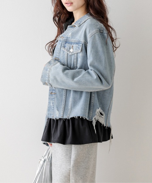 La-gemme(ラジェム)の「裾フリル カットソー(Tシャツ/カットソー・レディース・ブラック/ホワイト・フリー)」の11枚目の写真