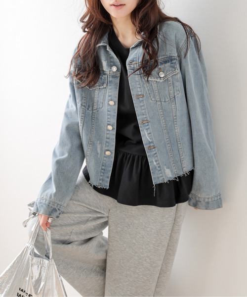 La-gemme(ラジェム)の「裾フリル カットソー(Tシャツ/カットソー・レディース・ブラック/ホワイト・フリー)」の12枚目の写真