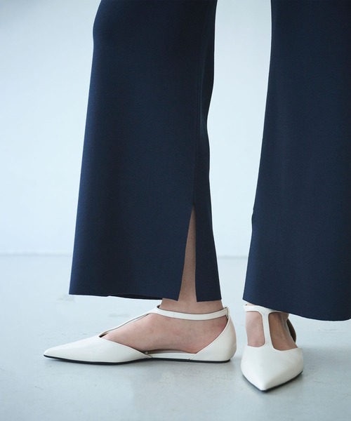N.O.R.C(ノーク)の「ストレートニットパンツ【CLEAN MOTION】(その他パンツ・レディース・ホワイト/ネイビー・S/M)」の5枚目の写真