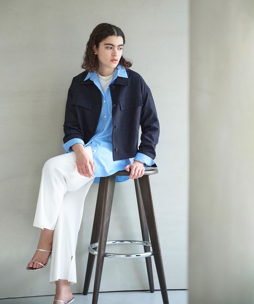 N.O.R.C(ノーク)の「ストレートニットパンツ【CLEAN MOTION】(その他パンツ・レディース・ホワイト/ネイビー・S/M)」の14枚目の写真