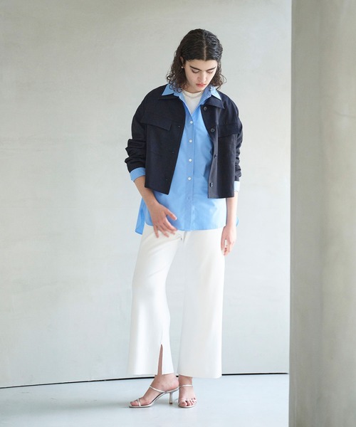 N.O.R.C(ノーク)の「ストレートニットパンツ【CLEAN MOTION】(その他パンツ・レディース・ホワイト/ネイビー・S/M)」の15枚目の写真