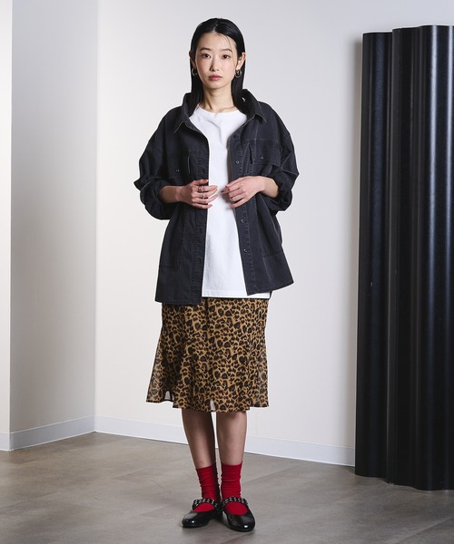 ROSE BUD（ローズバッド）の「(GENE HEAVENS)WORK POCKET RIP STOP SHIRT（シャツ/ブラウス・レディース・ブルー/チャコール・ONE SIZE）」の6枚目の写真