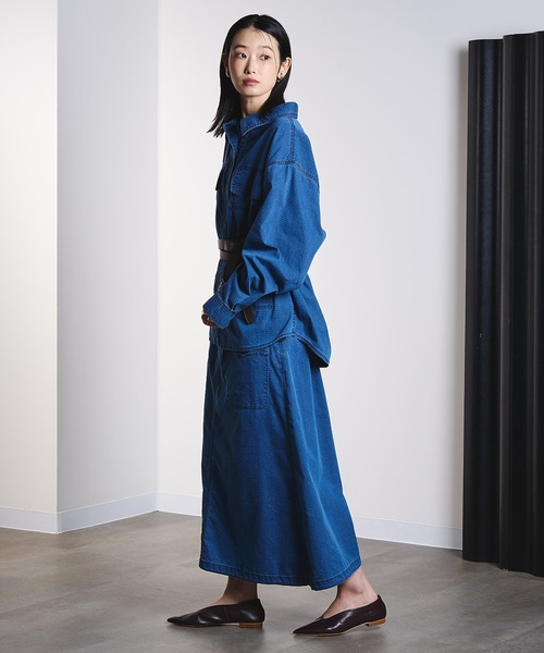 ROSE BUD（ローズバッド）の「(GENE HEAVENS)WORK POCKET RIP STOP SHIRT（シャツ/ブラウス・レディース・ブルー/チャコール・ONE SIZE）」の15枚目の写真