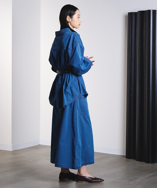 ROSE BUD（ローズバッド）の「(GENE HEAVENS)WORK POCKET RIP STOP SHIRT（シャツ/ブラウス・レディース・ブルー/チャコール・ONE SIZE）」の16枚目の写真