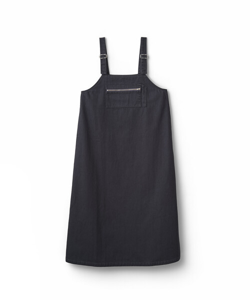 DANTON(ダントン)の「Women's Cotton Drill Overalls Skirt(ジャンパースカート・レディース・ブラック・36)」の2枚目の写真