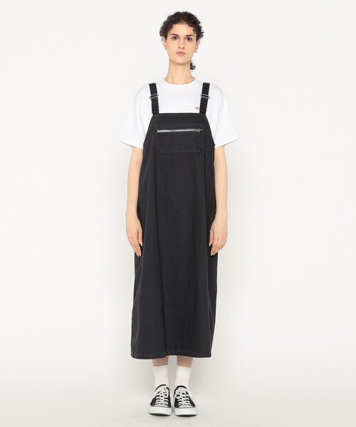 DANTON(ダントン)の「Women's Cotton Drill Overalls Skirt(ジャンパースカート・レディース・ブラック・36)」の3枚目の写真