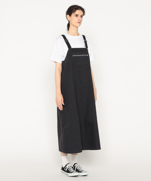 DANTON(ダントン)の「Women's Cotton Drill Overalls Skirt(ジャンパースカート・レディース・ブラック・36)」の4枚目の写真