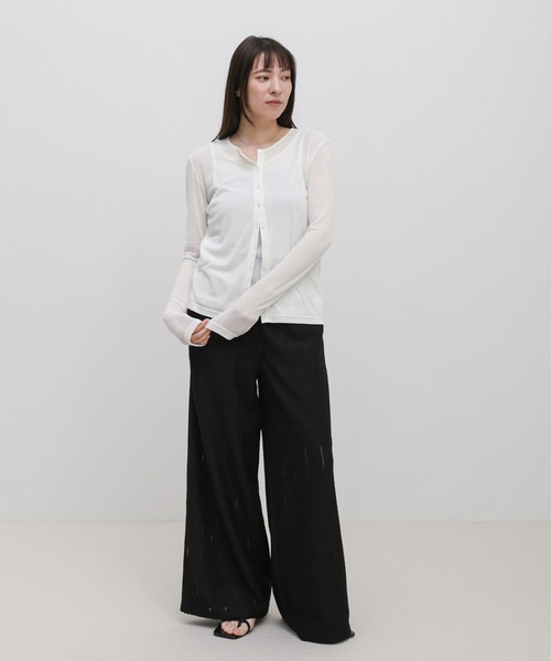 select MOCA（セレクトモカ）の「ジャガードレースイージーパンツ（その他パンツ・レディース・ブラック/アイボリー・FREE）」の18枚目の写真