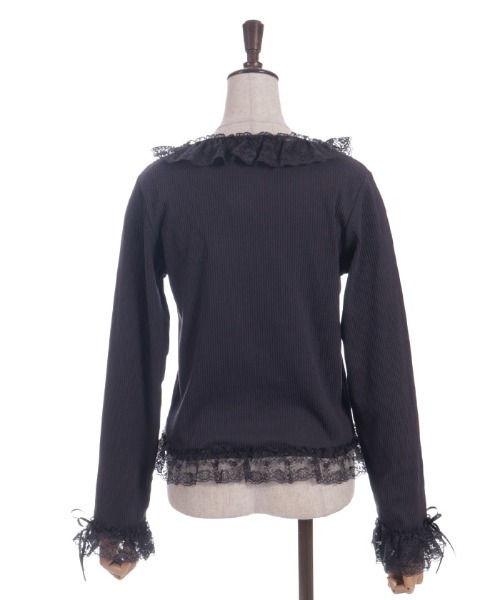 axes femme(アクシーズファム)の「ローズボタンフリルトップス(Tシャツ/カットソー・レディース・ホワイト/ピンク/グレー・FREE)」の8枚目の写真