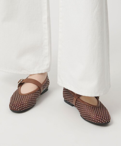 ODETTE E ODILE（オデットエオディール）の「メリージェーンビジュー フラット10↑（パンプス・レディース・ダークブラウン・23cm/24.5cm/22.5cm/25.5cm/25cm/24cm/23.5cm）」の2枚目の写真