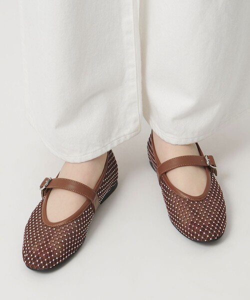ODETTE E ODILE（オデットエオディール）の「メリージェーンビジュー フラット10↑（パンプス・レディース・ダークブラウン・23cm/24.5cm/22.5cm/25.5cm/25cm/24cm/23.5cm）」の4枚目の写真