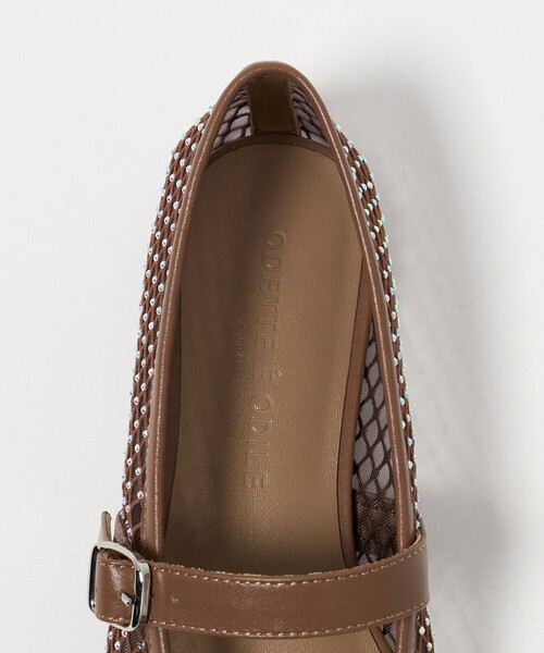 セール】メリージェーンビジュー フラット10↑（パンプス）｜ODETTE E