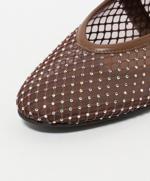 セール】メリージェーンビジュー フラット10↑（パンプス）｜ODETTE E