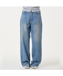 UNKNOWN PLANET（アンノウンプラネット）の「デイリーミッドワイドデニムパンツライトブルー（デニムパンツ）」