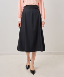 NARACAMICIE（ナラカミーチェ）の「【NARACAMICIE】ツイルストレッチバックル付きフレアスカート（スカート）」