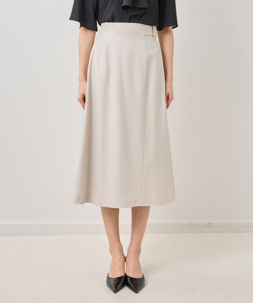 NARACAMICIE(ナラカミーチェ)の「【NARACAMICIE】ツイルストレッチバックル付きフレアスカート(スカート・レディース・ブルー/ブラウン/ブラック・M)」の7枚目の写真