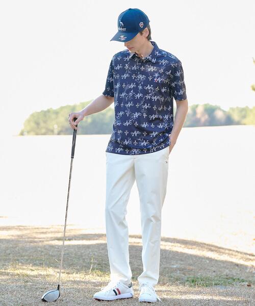 adabat(アダバット)の「【ADABAT NAVY】吸水速乾/UVカット ロゴモノグラム半袖ポロシャツ(ポロシャツ・メンズ・ベージュ系/ホワイト系1/ネイビー系・50/48/52/46)」の11枚目の写真