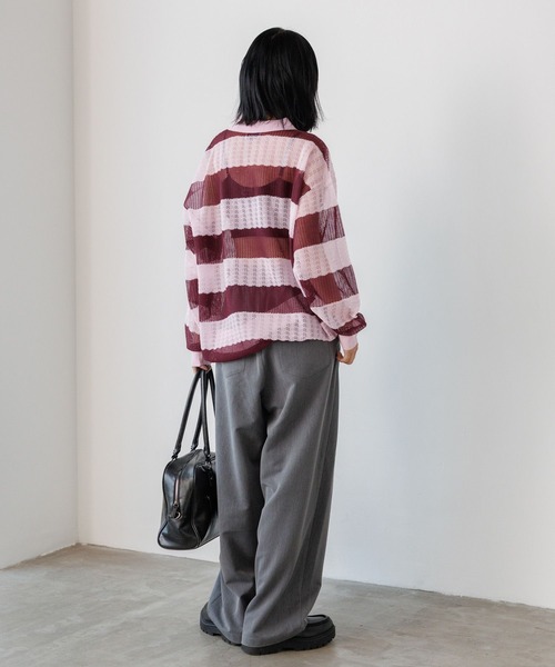 POSH BOY　ポッシュボーイ　ポロシャツ　ボーダー　カットソー　襟付き ロゴパッチボーダーハーフジップポロシャツ(110~150cm) | ネクシック