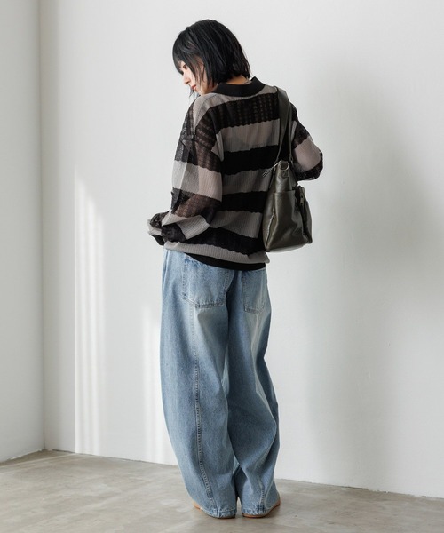 PBLIM（ページボーイリム）の「《UNISEX》ボーダーメッシュポロ（ポロシャツ・レディース・グレー系その他/ピンク系その他/ブルー系その他・FREE）」の11枚目の写真