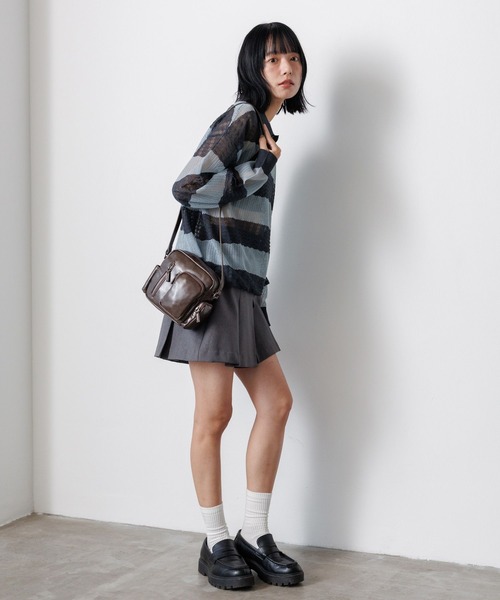 PBLIM（ページボーイリム）の「《UNISEX》ボーダーメッシュポロ（ポロシャツ・レディース・グレー系その他/ピンク系その他/ブルー系その他・FREE）」の16枚目の写真