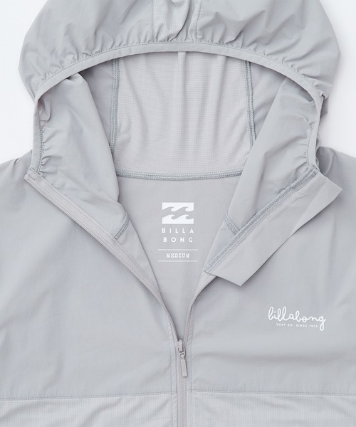 BILLABONG(ビラボン)の「BILLABONG/ビラボン ジップアップ パーカー ラッシュガード UVカット 吸水速乾 接触冷感 撥水 BG013861 UT(パーカー・レディース・ピンク/ライトグレー/ホワイト・M)」の9枚目の写真