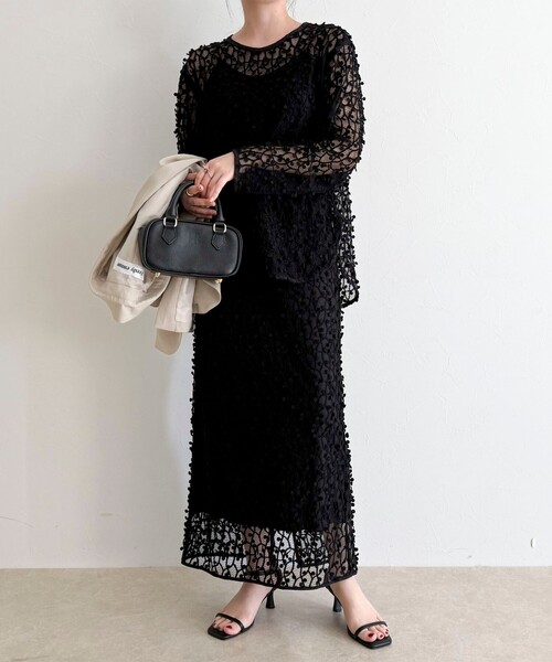 fredy emue（フレディエミュ）の「《セットアップ対応》フォーカスドット刺繍プルオーバー（シャツ/ブラウス・レディース・オフホワイト/ブラック・38）」の16枚目の写真