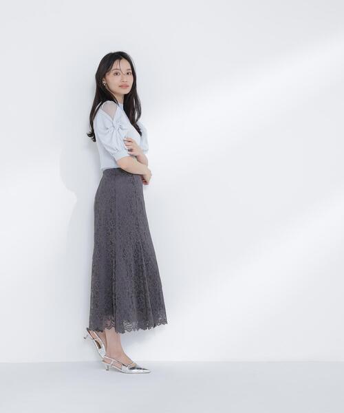 NATURAL BEAUTY BASIC(ナチュラルビューティーベーシック)の「◇レースマーメイドスカート(スカート・レディース・チャコールグレー/オフホワイト/ブルー/ブルー系その他2/ホワイト系その他2/グレー系その他2・MEDIUM/P/S)」の22枚目の写真