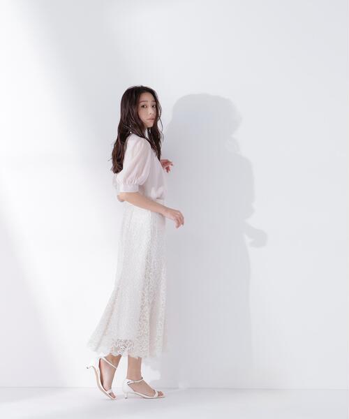NATURAL BEAUTY BASIC(ナチュラルビューティーベーシック)の「◇レースマーメイドスカート(スカート・レディース・チャコールグレー/オフホワイト/ブルー/ブルー系その他2/ホワイト系その他2/グレー系その他2・MEDIUM/P/S)」の7枚目の写真