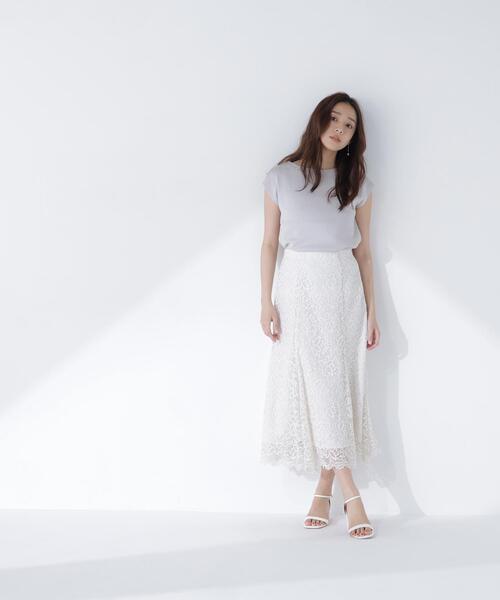 NATURAL BEAUTY BASIC(ナチュラルビューティーベーシック)の「◇レースマーメイドスカート(スカート・レディース・チャコールグレー/オフホワイト/ブルー/ブルー系その他2/ホワイト系その他2/グレー系その他2・MEDIUM/P/S)」の11枚目の写真