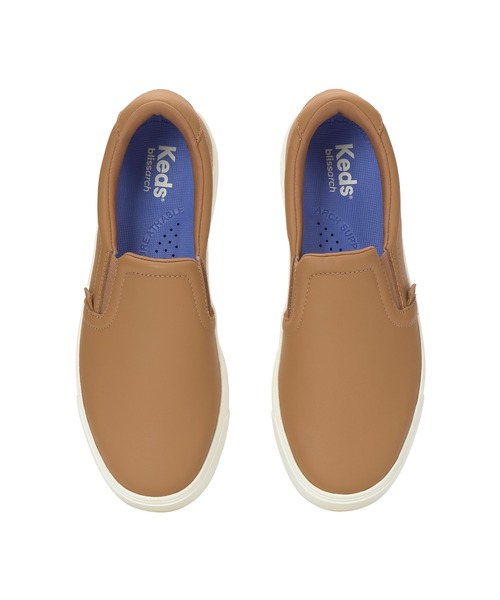 Keds(ケッズ)の「Keds ケッズ パーク スリップオン レザー ブラウン(スニーカー・レディース・ブラウン・23.0cm/24.0cm/24.5cm/25.0cm/22.5cm/23.5cm)」の3枚目の写真