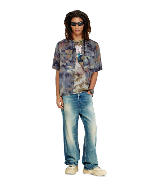 DIESEL(ディーゼル)の「メンズ 半袖シャツ S-BRACK-DMBN(シャツ/ブラウス・メンズ・ブルー系その他・50/46/48/44/54/52)」の2枚目の写真