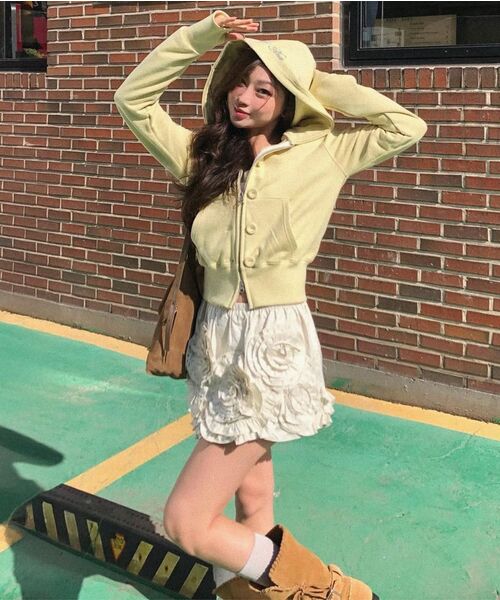Midnight Move（ミッドナイトムーブ）の「bt hood zip up (white)（パーカー・レディース・その他・FREE）」の10枚目の写真