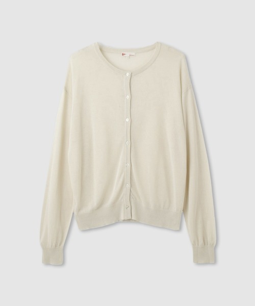 NAVY(ネイビー)の「NAVY シアーニットクルーネックカーディガン(カーディガン/ボレロ・レディース・ホワイト/サックスブルー/ブラック/ベージュ・FREE)」の21枚目の写真