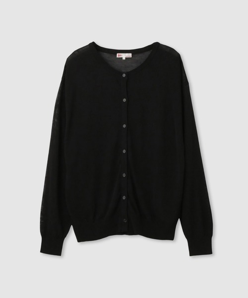 NAVY(ネイビー)の「NAVY シアーニットクルーネックカーディガン(カーディガン/ボレロ・レディース・ホワイト/サックスブルー/ブラック/ベージュ・FREE)」の22枚目の写真