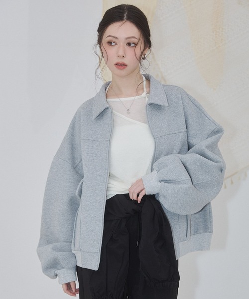 ENVYM(アンビー)の「アシメヘムレイヤードストラップトップス(Tシャツ/カットソー・レディース・ホワイト/チャコールグレー/グレー/サックスブルー・FREE)」の9枚目の写真