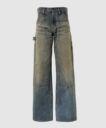 FADED MODERN DENIM PANTS PAINTER CUT