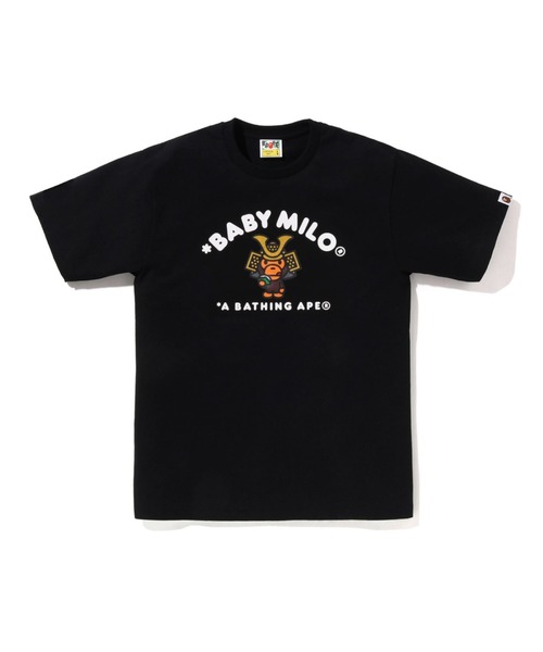 A BATHING APE(アベイシングエイプ)の「KABUTO BABY MILO COLLEGE TEE(Tシャツ/カットソー・メンズ・ブラック/ホワイト・X-LARGE/XX-LARGE/MEDIUM/SMALL/LARGE)」の2枚目の写真