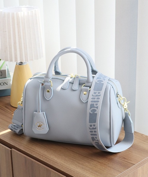 BEVERLY HILLS POLO CLUB(ビバリーヒルズポロクラブ)の「【BEVERLY HILLS POLO CLUB / ビバリーヒルズ ポロクラブ】2way Mini Boston Bag / 2way ミニボストンバッグ(ショルダーストラップ付)(ショルダーバッグ・レディース・ライトブルー/アイボリー/グレイッシュベージュ/ブラック・FREE)」の4枚目の写真
