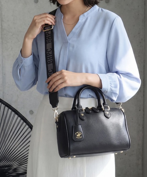 BEVERLY HILLS POLO CLUB(ビバリーヒルズポロクラブ)の「【BEVERLY HILLS POLO CLUB / ビバリーヒルズ ポロクラブ】2way Mini Boston Bag / 2way ミニボストンバッグ(ショルダーストラップ付)(ショルダーバッグ・レディース・ライトブルー/アイボリー/グレイッシュベージュ/ブラック・FREE)」の11枚目の写真