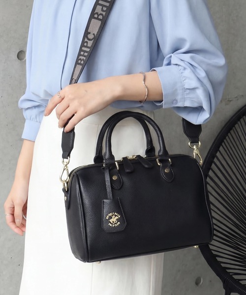 BEVERLY HILLS POLO CLUB(ビバリーヒルズポロクラブ)の「【BEVERLY HILLS POLO CLUB / ビバリーヒルズ ポロクラブ】2way Mini Boston Bag / 2way ミニボストンバッグ(ショルダーストラップ付)(ショルダーバッグ・レディース・ライトブルー/アイボリー/グレイッシュベージュ/ブラック・FREE)」の12枚目の写真