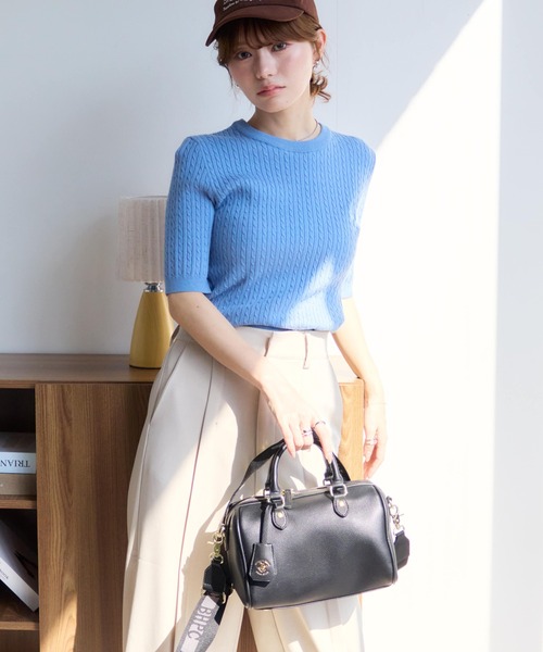 BEVERLY HILLS POLO CLUB(ビバリーヒルズポロクラブ)の「【BEVERLY HILLS POLO CLUB / ビバリーヒルズ ポロクラブ】2way Mini Boston Bag / 2way ミニボストンバッグ(ショルダーストラップ付)(ショルダーバッグ・レディース・ライトブルー/アイボリー/グレイッシュベージュ/ブラック・FREE)」の10枚目の写真