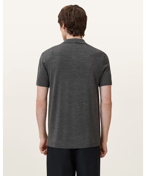 ALLSAINTS(オールセインツ)の「MODE MERINO SHORT SLEEVE RAMSKULL POLO SHIRT | モード メリノ 半袖 ラムスカル ポロシャツ(ポロシャツ・メンズ・グレー系その他・S/M/XL/L/XS)」の7枚目の写真