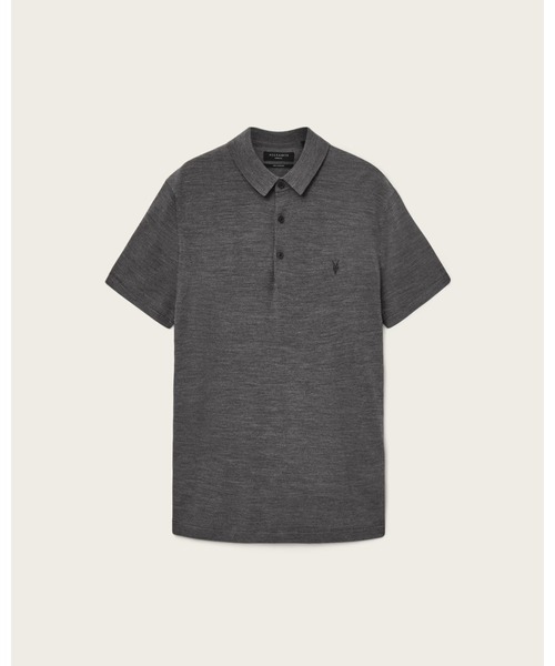 ALLSAINTS(オールセインツ)の「MODE MERINO SHORT SLEEVE RAMSKULL POLO SHIRT | モード メリノ 半袖 ラムスカル ポロシャツ(ポロシャツ・メンズ・グレー系その他・S/M/XL/L/XS)」の8枚目の写真
