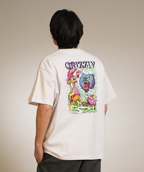 GRIZZLY(グリズリー)の「【ムラサキスポーツ限定】GRIZZLY/グリズリー 半袖Tシャツ メンズ WILD PSYCHEDELIC SST G26SS-2402(Tシャツ/カットソー・メンズ・ホワイト/スミクロ・L/M/XL)」の7枚目の写真