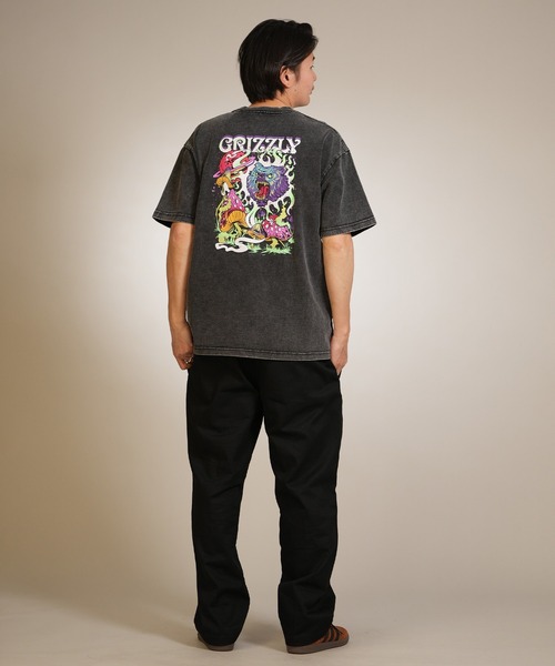 GRIZZLY(グリズリー)の「【ムラサキスポーツ限定】GRIZZLY/グリズリー 半袖Tシャツ メンズ WILD PSYCHEDELIC SST G26SS-2402(Tシャツ/カットソー・メンズ・ホワイト/スミクロ・L/M/XL)」の3枚目の写真