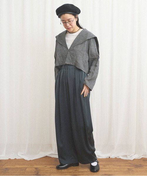 fig London(フィグロンドン)の「comm pants(その他パンツ・レディース・ダークブラウン/ネイビー・FREE)」の17枚目の写真