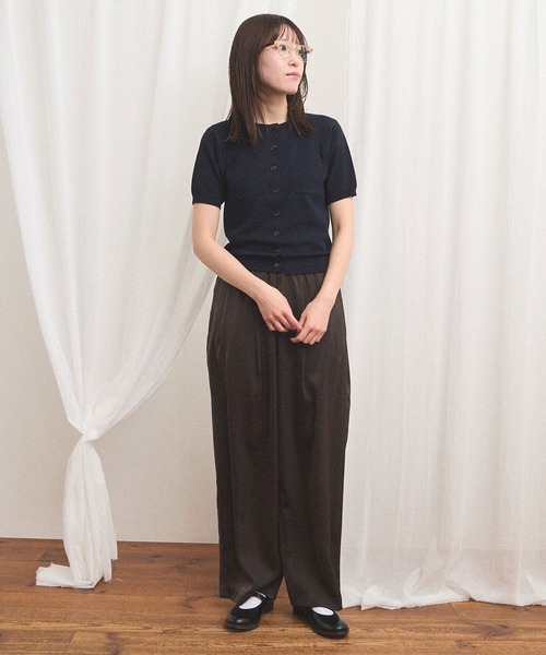 fig London(フィグロンドン)の「comm pants(その他パンツ・レディース・ダークブラウン/ネイビー・FREE)」の9枚目の写真
