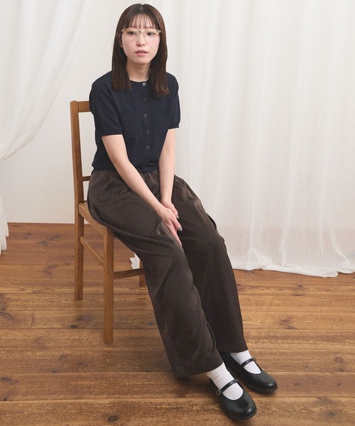 fig London(フィグロンドン)の「comm pants(その他パンツ・レディース・ダークブラウン/ネイビー・FREE)」の8枚目の写真