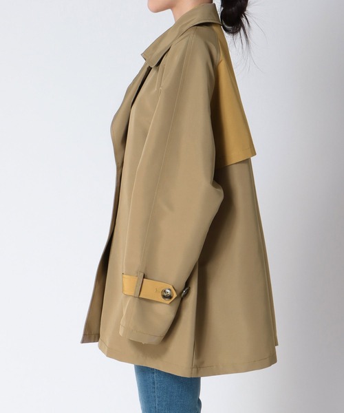 Three Four Time（ｽﾘｰﾌｫｰﾀｲﾑ）の「バイカラーショートトレンチコート（トレンチコート・レディース・ベージュ・FREE）」の16枚目の写真